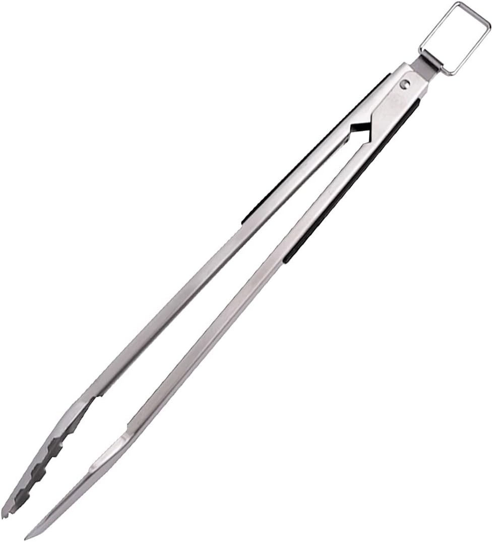 SANTOS Präzisions Edelstahl Grillbesteck-Set 2-TLG - Grillzange & Grillwender - 2er BBQ Geschenkset