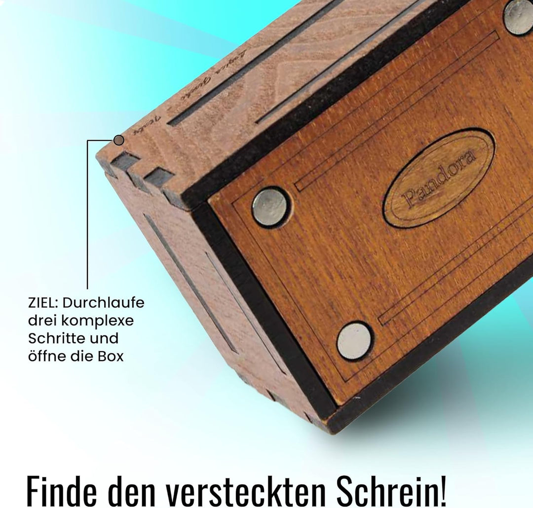 Logica Spiele Art. Pandora Box - Geheimschachtel - Schwierigkeit 5/6 Unglaublich - Geschenkbox - Den