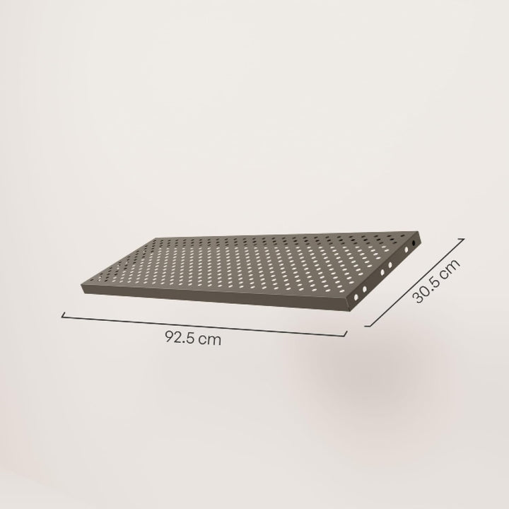 pamo Regalboden Metall schwarz inkl. Montagezubehör 92,5 x 30,5 cm I 3er Set I höhenverstellbar stos