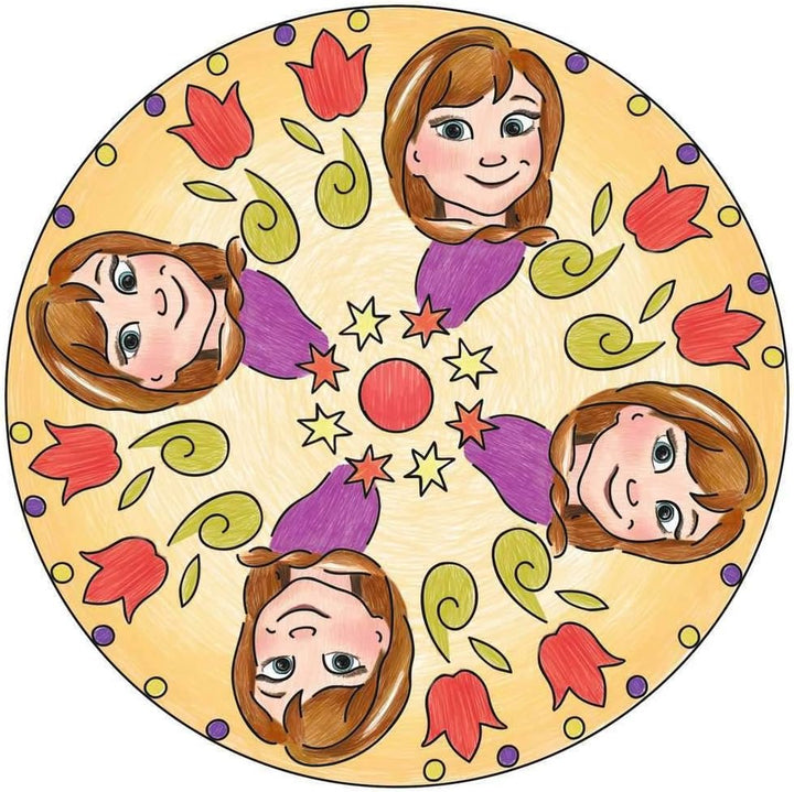 Ravensburger Mandala Designer Frozen 29841, Zeichnen Lernen mit Anna, ELSA und ihren Freunden für Ki