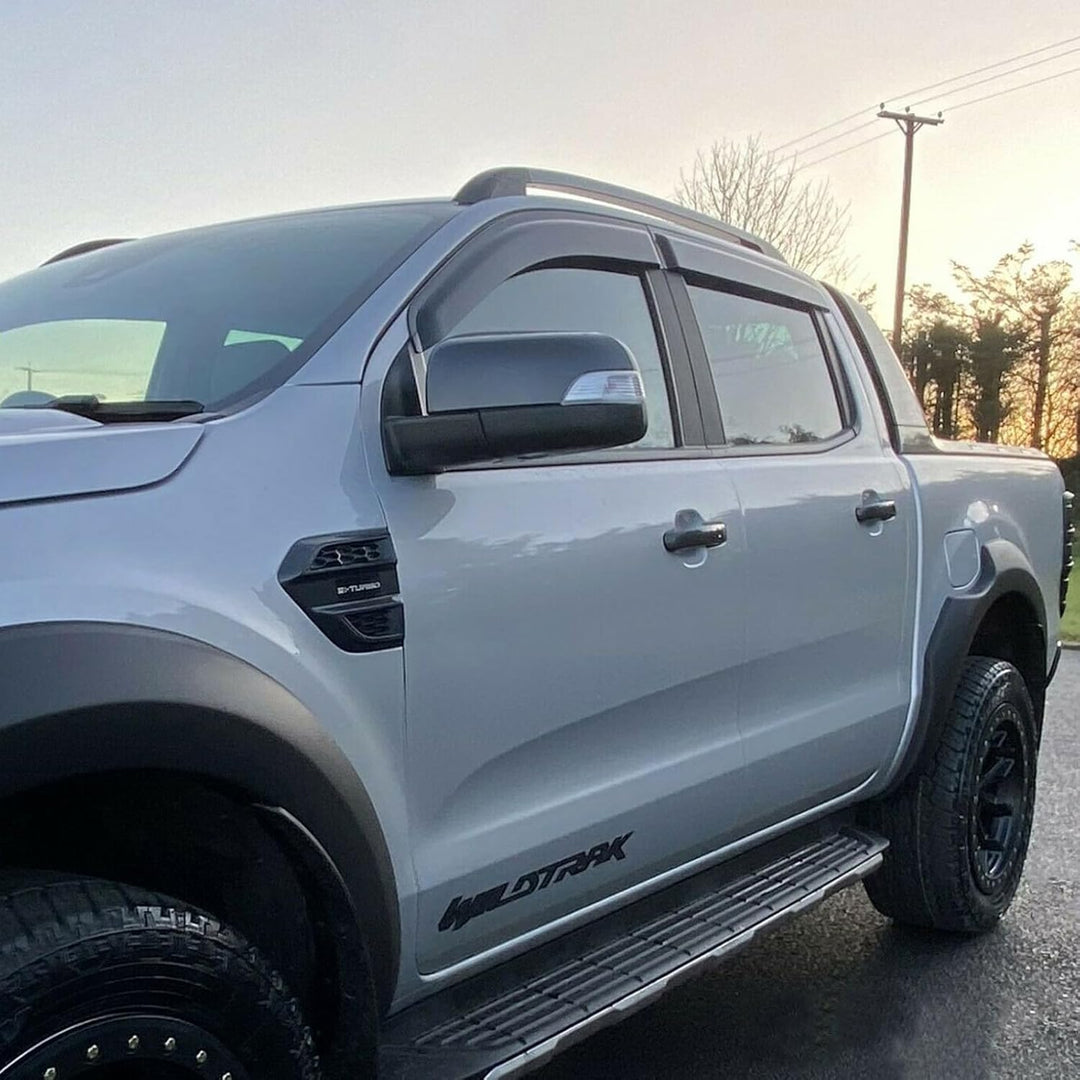 JHCHAN Windabweiser Regenabweiser Schwarz für Ford Ranger 2012-2022 Wildtrak T6 T7 T8 XL XLT Limited