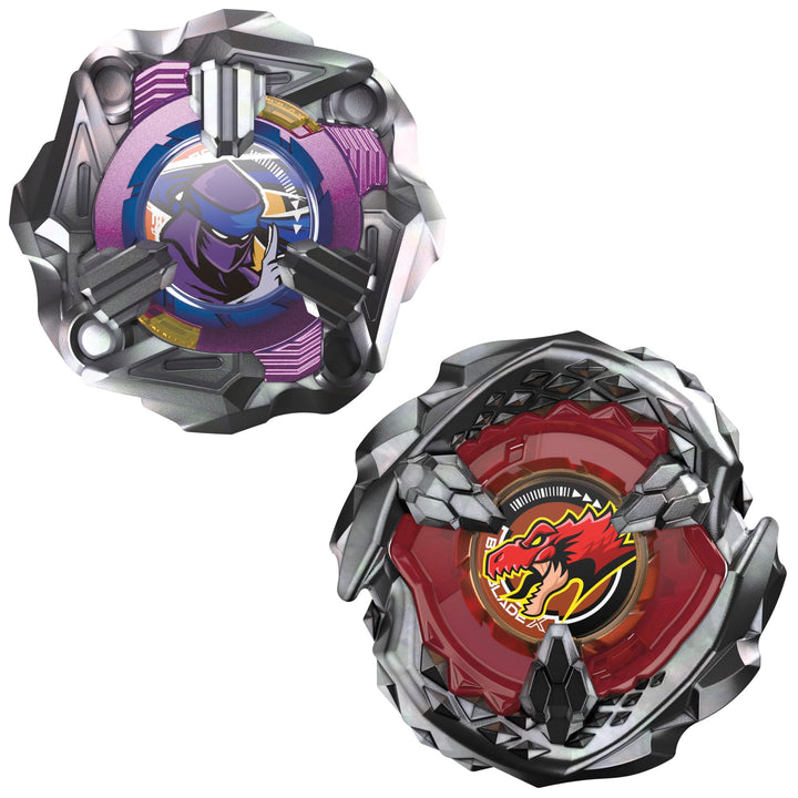 Hasbro Beyblade X Beat Tyranno 4-70Q &amp; Knife Shinobi 4-80HN Dual Pack, Set BEAT TYRANNO &amp; KNIFE SHIN