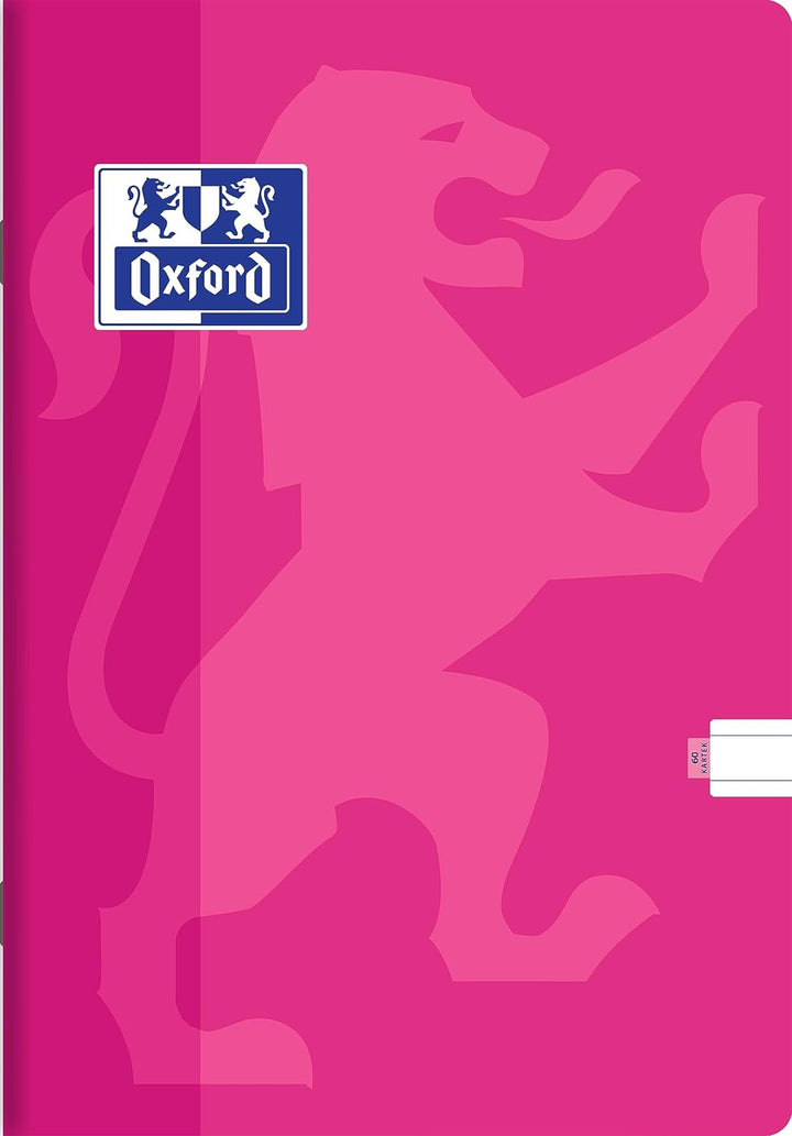 Oxford Touch Schulheft A4, 60 Blätter, liniert, 5 Stück-Packung Farbenmix