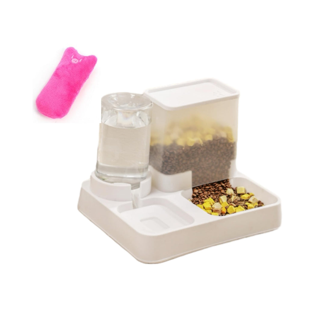 YIYILU Futterspender für Katzen/Lebensmittel, 2-in-1, automatischer Futter- und Wasserspender für kl