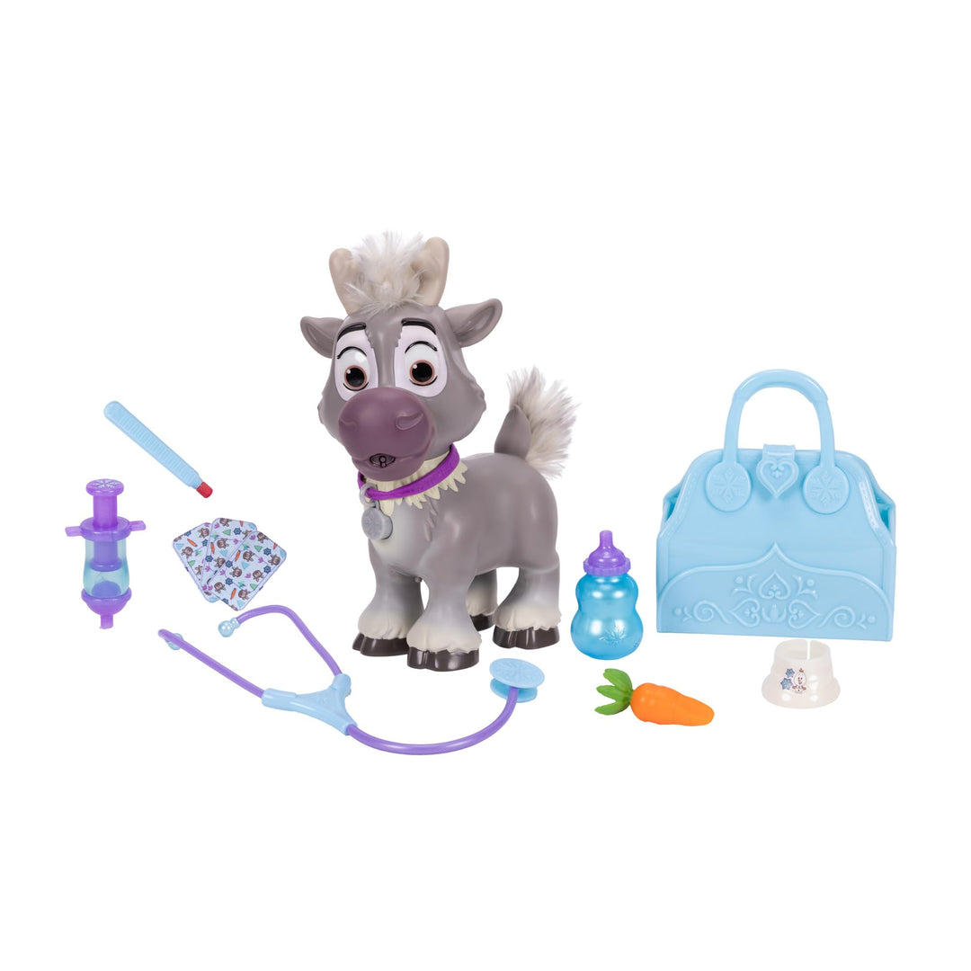 Disney Die Eiskönigin Pflegeset Sven mit Zubehör von Jakks Pacific, 22 cm gross, inkl. Reisetasche,