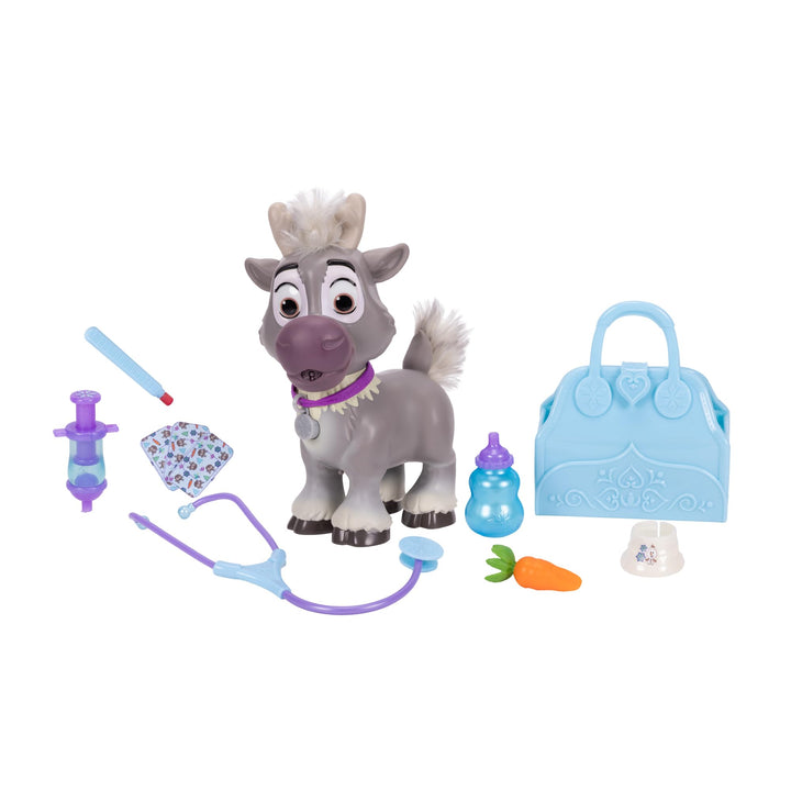Disney Die Eiskönigin Pflegeset Sven mit Zubehör von Jakks Pacific, 22 cm gross, inkl. Reisetasche,