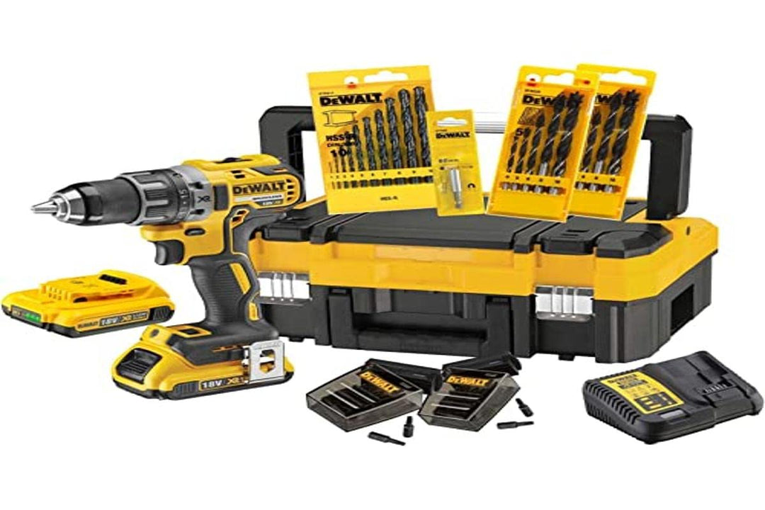 DeWalt DCK791D2T-QW 2 Ah Bohrschrauber-Set/ 2-Gang Akku-Bohrschrauber mit Zubehörset, Sicherheitsele