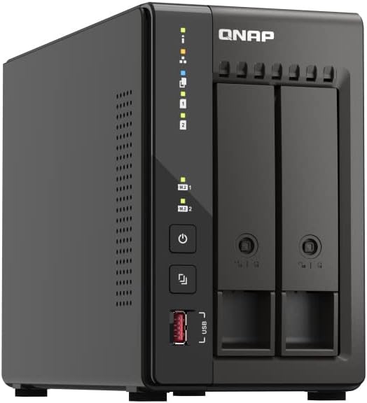 Qnap TS-253E 8G, 2 Bay NAS (Intel® Celeron® J6412 4-Core/4-Thread Prozessor, Turbo bis zu 2,6 GHz, D