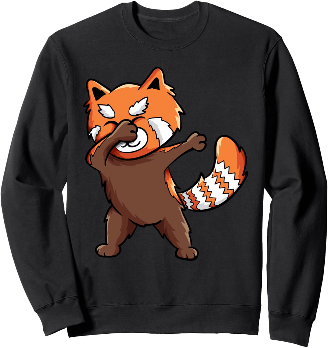 Lustiger roter Panda-Tupfer-Pandab - Cooles Tier-Zoo-Tupfen Sweatshirt