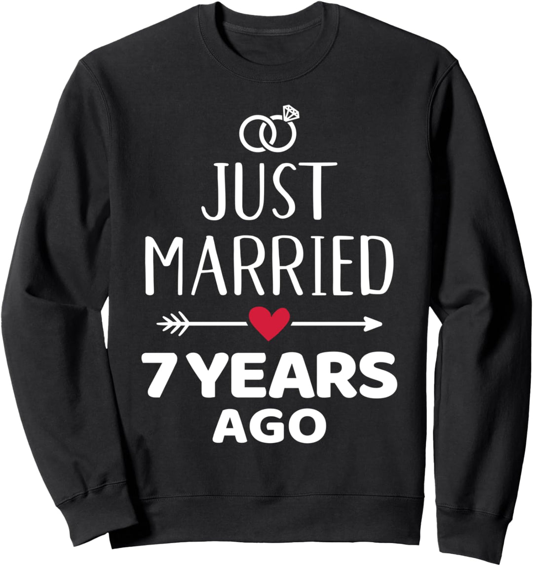 Just married 7. Hochzeitstag Sweatshirt