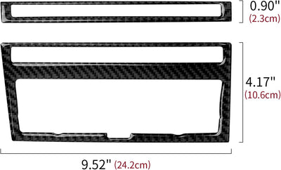 OYDDL Kohlefaser Auto Klimaanlage CD Panel Schutz Rahmen Trim Aufkleber Innen kompatibel mit Audi A6