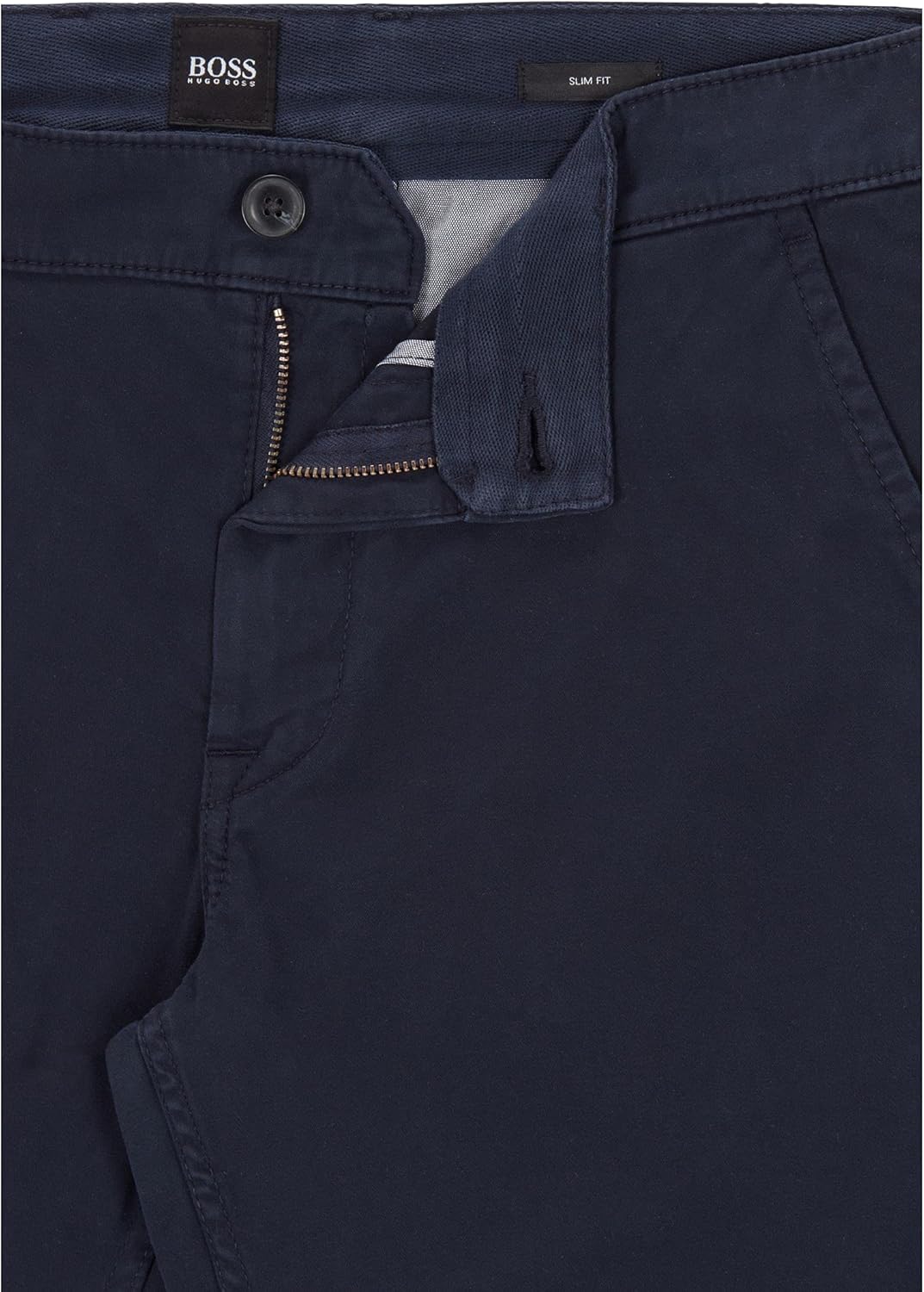 BOSS Herren Schino-Slim D Slim-Fit Hose aus elastischem Baumwoll-Satin 33 Dark Blue404, 33 Dark Blue