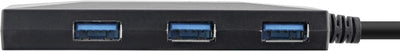 InLine® USB 3.2 Gen 1 OTG Hub, USB Typ-C zu 3 Port Typ-A und 2 Port Typ-C, mit 3A Netzteil, schwarz