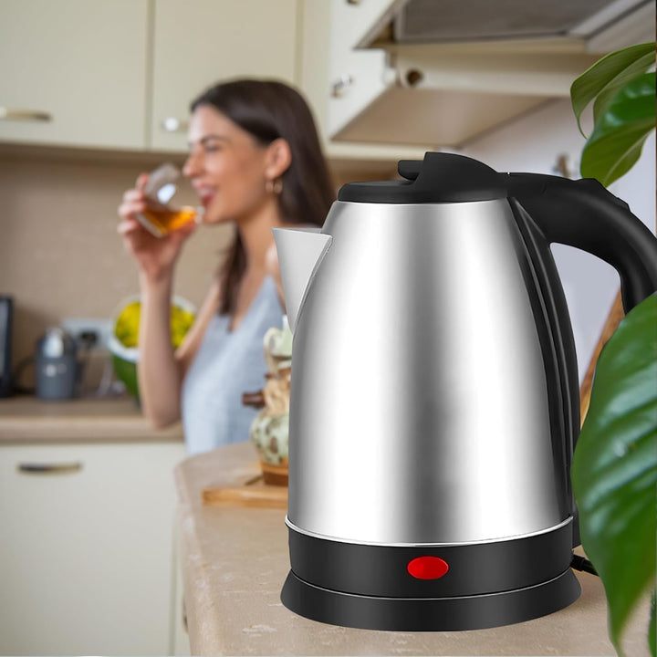 Leyf Edelstahl Wasserkocher 1,8L - 1500W, 360° drehbare Basis, Automatische Abschaltung, Überhitzung