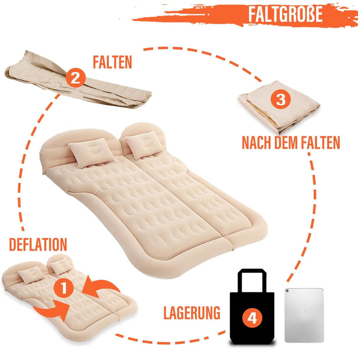 Ergocar Auto Luftmatratze SUV Aufblasbare Matratze mit Pumpe MPV Air Bett Camping Auto Kissen Erhöht