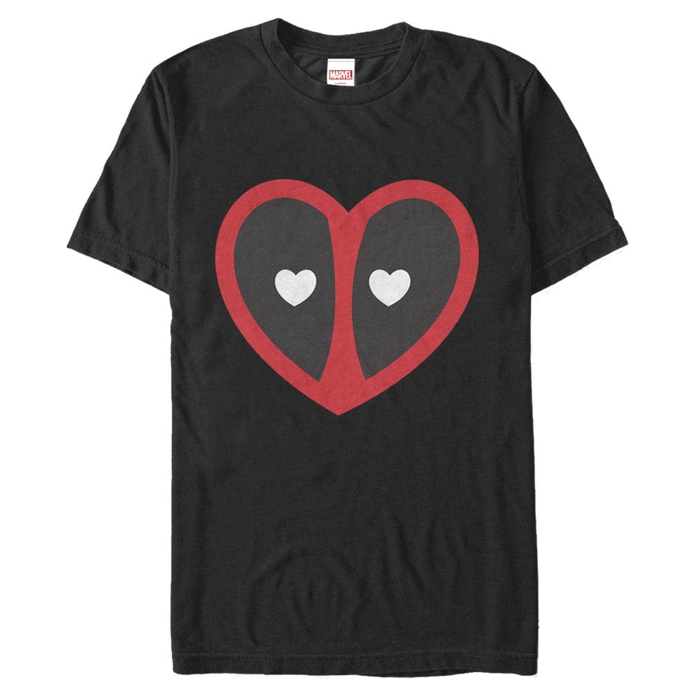 Marvel Unisex Deadpool Deadpool Heart Logo Organic Short Sleeve T-shirt, S