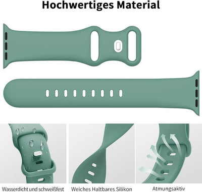 Higgs 15 Stück Ersatzarmband Kompatibel mit Apple Watch Ultra/Ultra 2 Armband 49mm 41mm 40mm 38mm 44