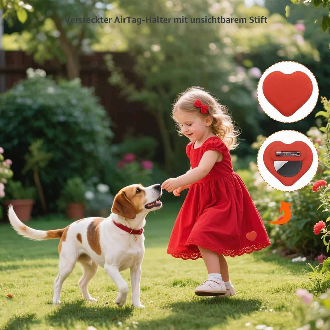 LOSHALL 4er Pack AirTag Halter Versteckte Schutzhülle für Kinder, Anti-Entfernung Silikon Hülle mit