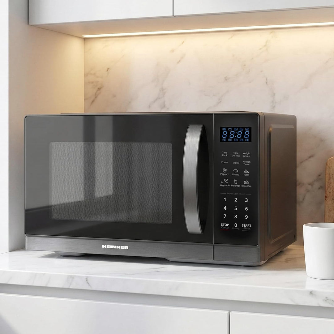 HMW-MD25DBK Mechanischer Mikrowellenherd, 25 l, 800 W Aufsatz-Mikrowelle mit 5 Leistungsstufen, Time