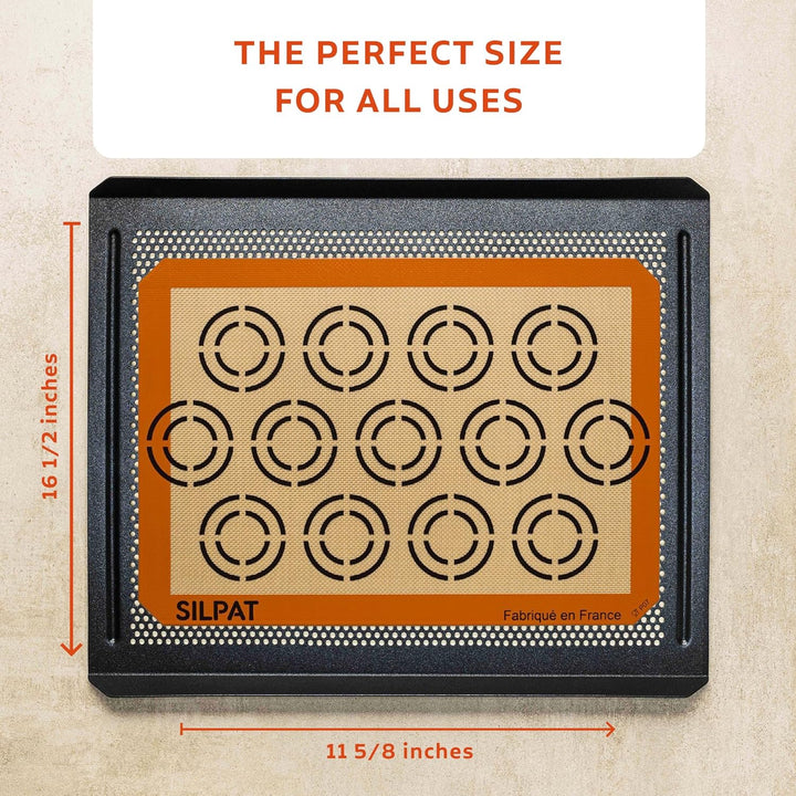Silpat The Original Perfect Cookie Antihaft-Silikon-Backmatte, 29 x 41 cm, 18 Cookies