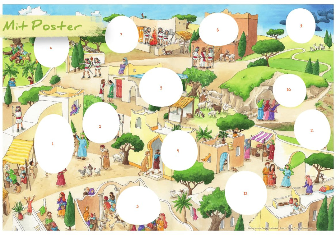 Die Ostergeschichte: Ein Kalender zum Vorlesen und Basteln, Broschüre