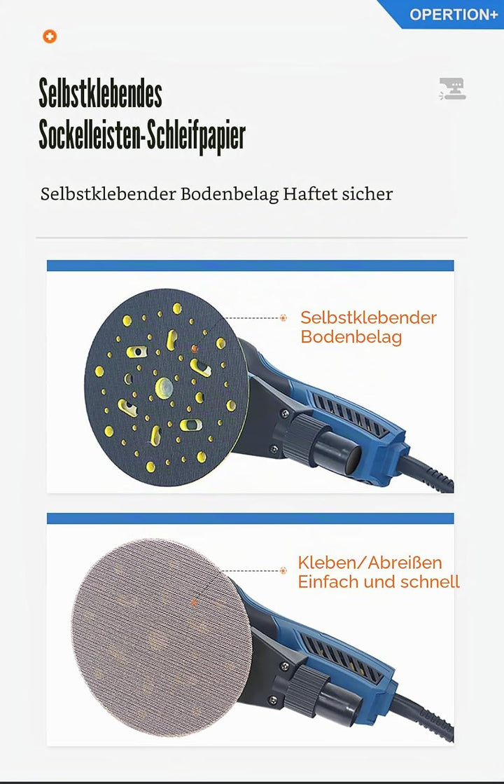 Exzenterschleifer, elektrisch, 150 mm (360 W, Orbitaldurchmesser 5,0 mm, 4000 – 10.000 U/min, 7 Gesc