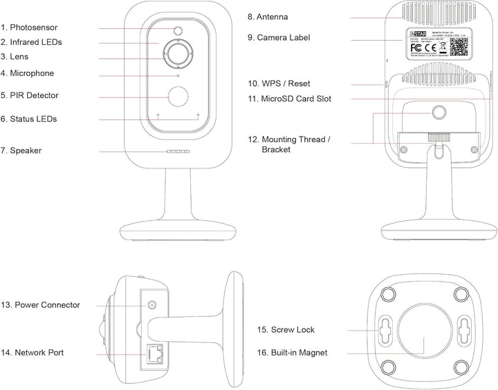 INSTAR IN-8401 2K+ schwarz - LAN/WLAN Überwachungskamera mit KI (AI) - IP Kamera - WPA3-2,4 und 5Ghz