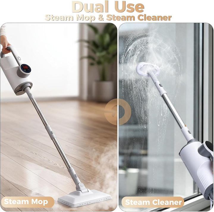 Multifunktionaler Dampfreiniger, 6 in 1 Dampfreiniger Handgerät mit 2 Modi | 400ml Wassertank mit LE