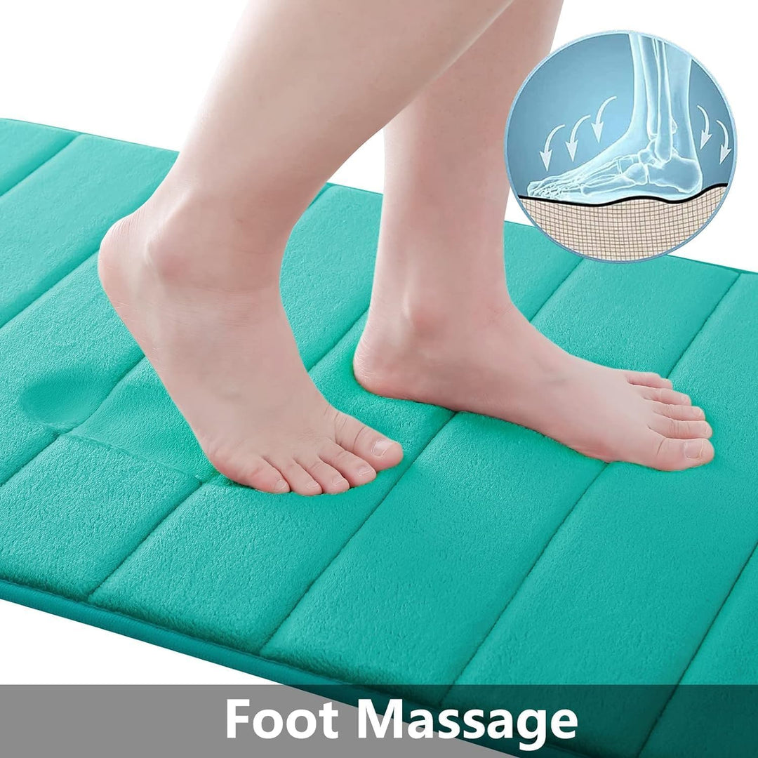 Homaxy Memory Foam Badezimmer Badeteppiche Saugfähige Rutschfester Badvorleger Waschbar Badematte -