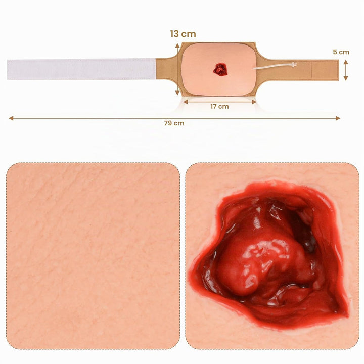 Wundpackungs-Trainer-Kit, „Stop The Bleed“-Kit für das Hämostase-Training, selbstklebendes Wundmoula