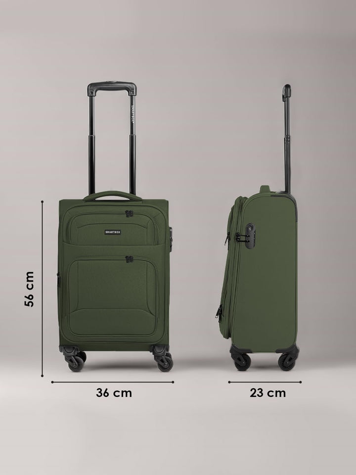 SMARTBOX Weichgepäck Kabinen-Koffer für Damen & Herren | Kleiner Cabin-Trolley 36 x 23 x 57 cm | 4 R