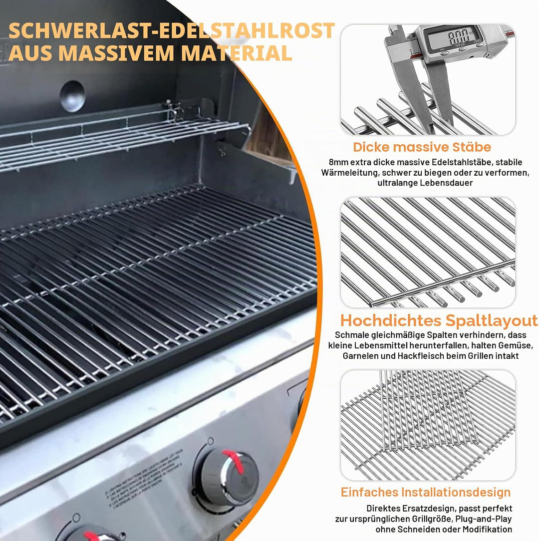Ersatz-Grillteile für Weber Genesis 2 GS4 Roste 66089 66097, Genesis II E-410, E-435, S-435, SE-410,