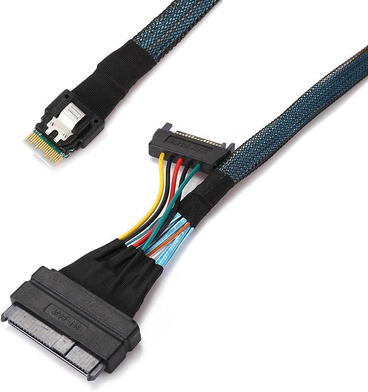 cablecc U.2 U2 SFF-8639 zu Slimline SFF-8654 4i NVME PCIe SSD Kabel für Mainboard SSD 750 p3600 p370