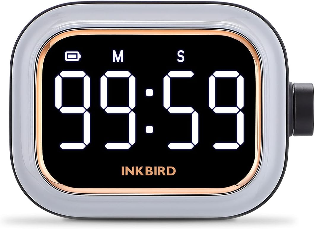 Inkbird Digital Timer, IDT-02 Magnetischer Küchentimer, Eieruhr mit Einem Grossen Beleuchtetem Displ