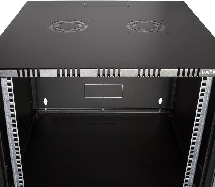 LogiLink W09A40B ECO Wandschrank 9HE (400mm Tiefe), Flat Pack (unmontiert), 48,26 cm (19 Zoll) schwa
