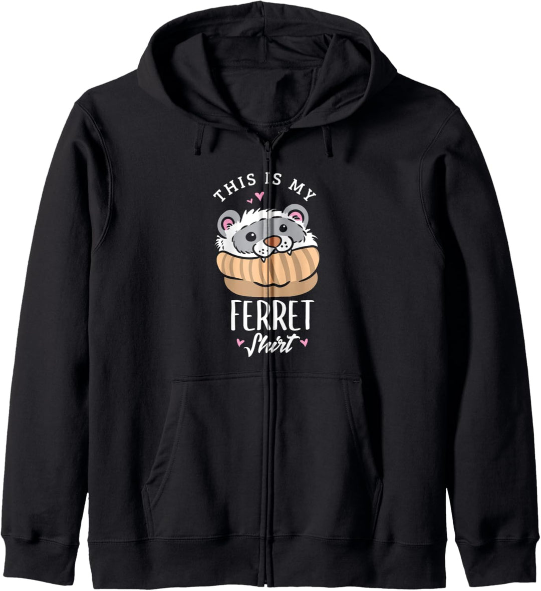 Dies ist mein Frettchen Lustige Nagetier Besitzer Kapuzenjacke