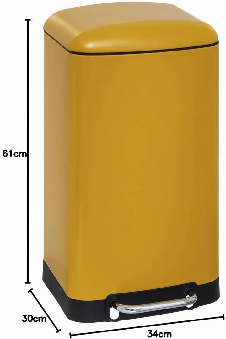 5 five simply smart Metall-pedaleimer 30l ariane gelb cm Hellorange, cm Hellorange