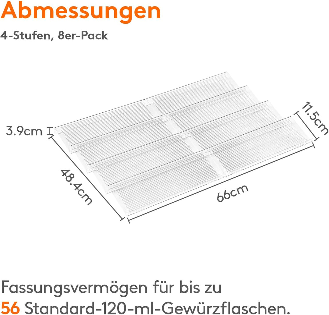 Lifewit Gewürzregal für Schubladen Gewürz Schubladeneinsatz, Ordnungssystem von 33cm bis 66cm auszie
