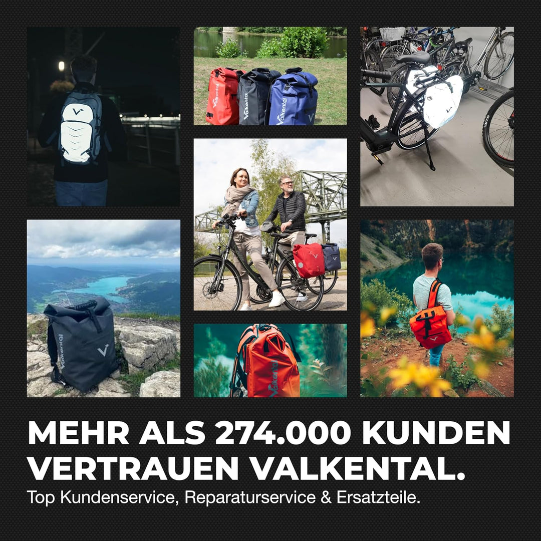 Valkental® - 3in1 Fahrradtasche Pro - Das Original - Hochwertiges Nylon - 23L Volumen - Geeignet als