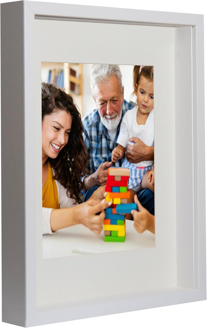 BD ART Box 3D 21x30 cm Objektrahmen Bilderrahmen, Rechteckig Weiss zum befüllen, tiefer für objekte,