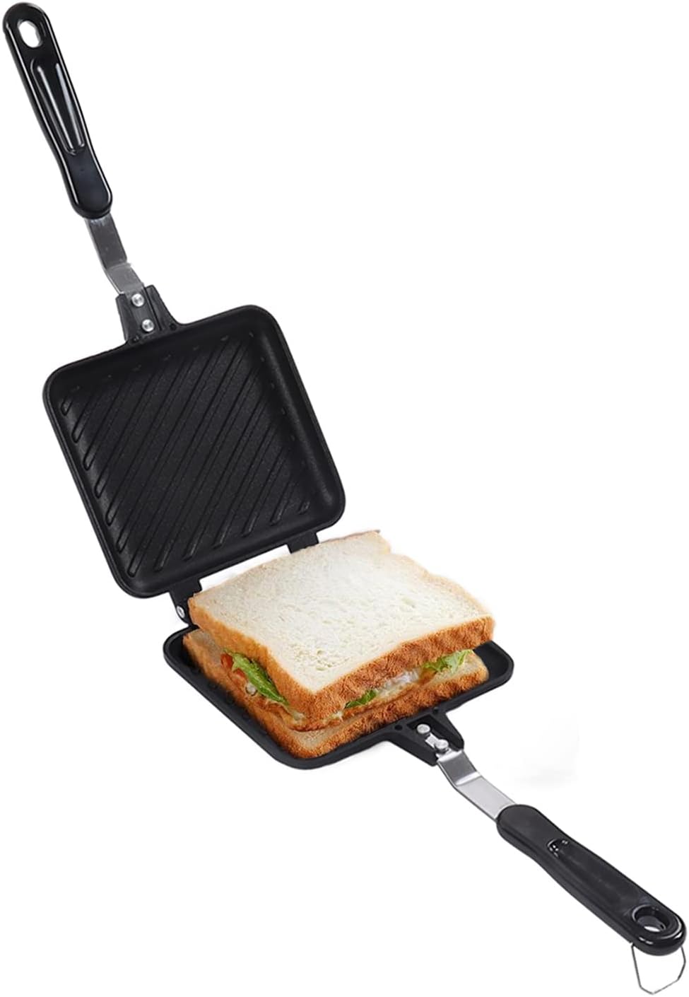 Doppelseitig Toastpfanne Herdplatte Toasted Sandwich Panini Maker Aluminium Camping Sandwich Maker m
