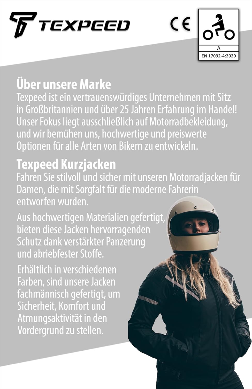Damen motorradjacke mit protektoren für Sommer oder Winter - Textil wasserdicht motorroller motorrad