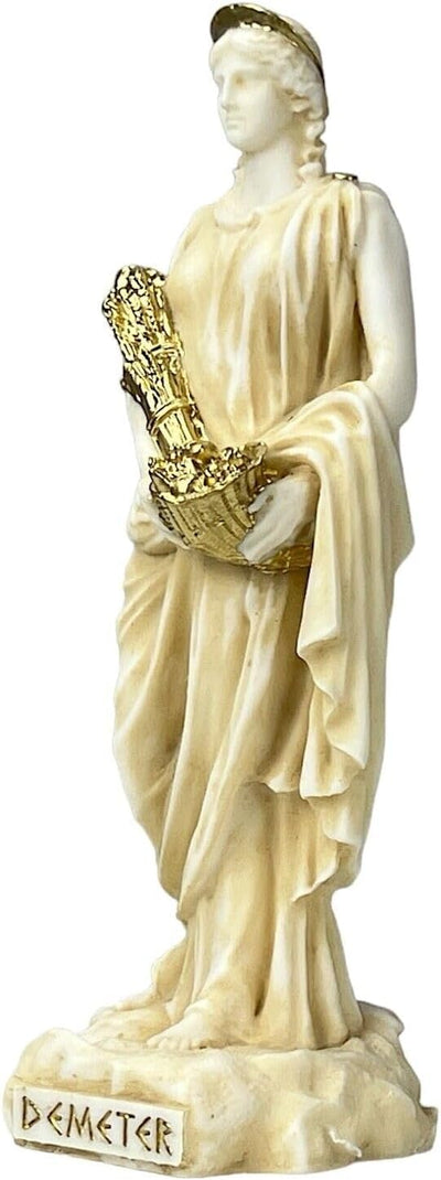 Demeter Ceres Göttin Mutter der Natur Griechische Statue Skulptur Figur Alter Farbe