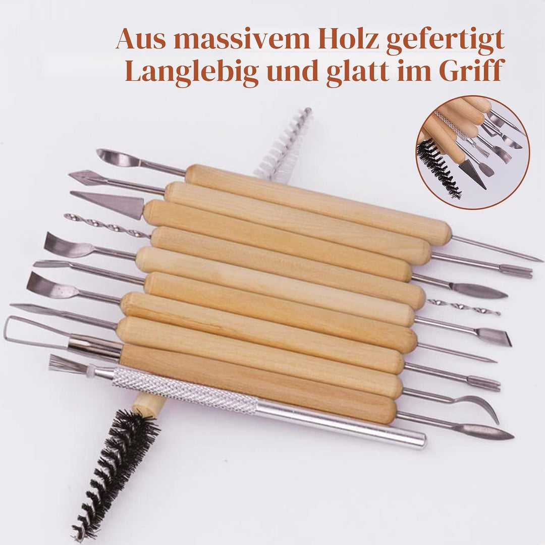 YUTUY Modellierwerkzeug, 62 Stück Carving Tools Clay Keramik Sculpting Ton Werkzeug,Töpferwerkzeug P
