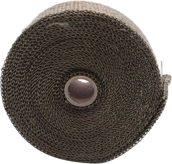 TAKPART 10M x 5cm Hitzeschutzband brauner Hitzeschutz Auspuffband Titan Auspuff Wärmebänder für Moto