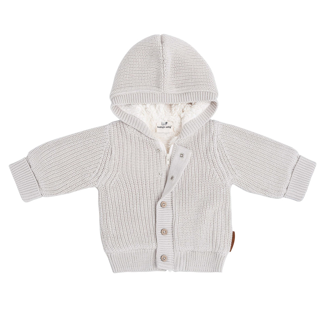 Baby's Only - Soul Kapuzenjacke Baby - Teddyfutter - Strickjacke für Jungen and Mädchen - 100% Bio-B