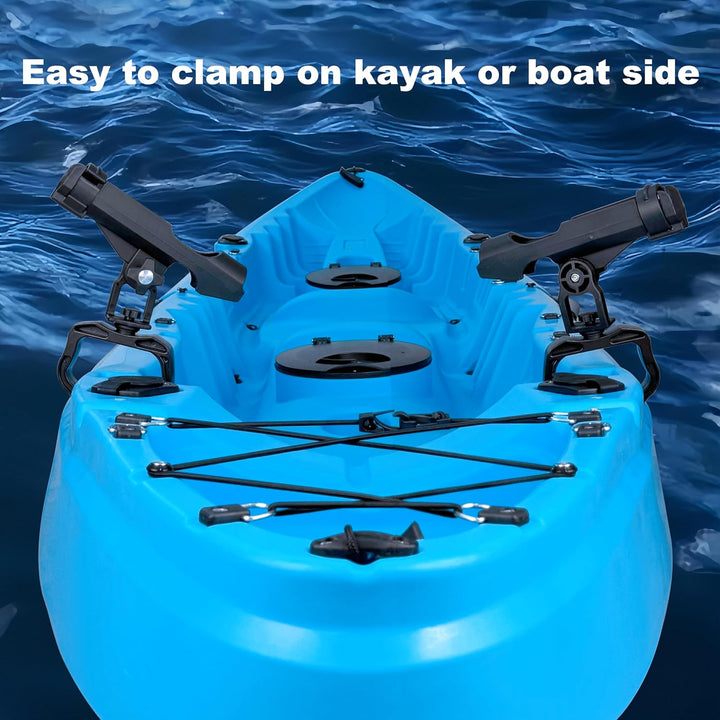 Fishing Boat Rods Holder with Large Clamp Opening 360 Degree Adjustable Fishing Rod Racks Folding Ho