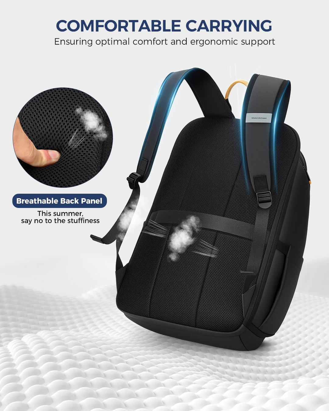 Rucksack Herren, Gross Laptop Rucksack 17 Zoll, Reiserucksack mit Anti Diebstahl Computerfach, Lapto