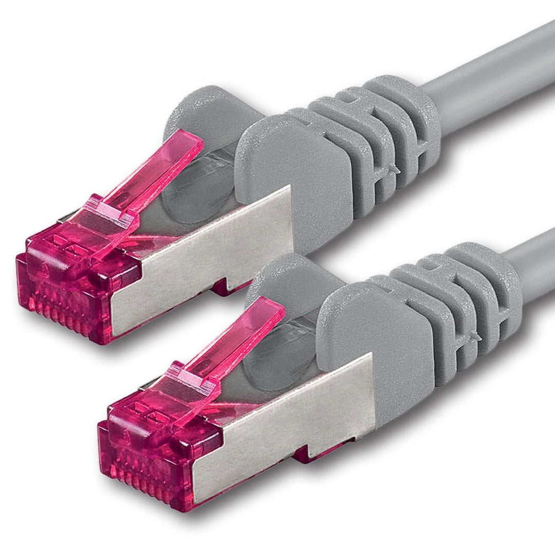 1aTTack.de 25m - grau - 1 Stück - Netzwerkkabel CAT6a (10Gb/s) S-FTP CAT 6a Lankabel - GHMT zertifiz