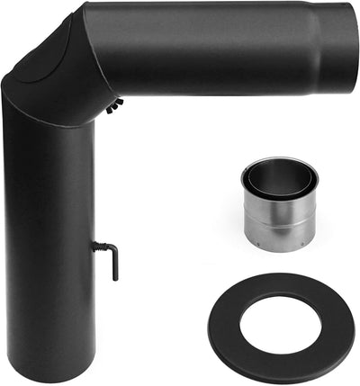 raik SH016-150-sw Raik Rauchrohr/Ofenrohr 150mm - Rauchrohrset schwarz